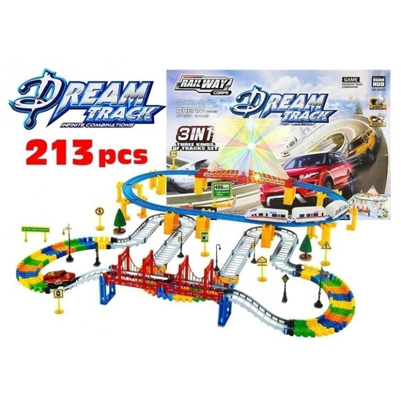 Battery Operated Dream Track 213 PCS Lights Sounds