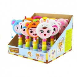 Chinese Zodiac Rattle Drum 12 Types Smiling Faces Colourful Toy