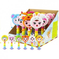 Chinese Zodiac Rattle Drum 12 Types Smiling Faces Colourful Toy