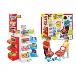 Kids Childrens Roleplay Set Home Supermarket Lights Sounds Shopping Trolley