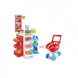 Kids Childrens Roleplay Set Home Supermarket Lights Sounds Shopping Trolley