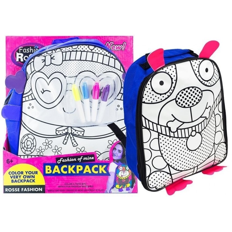 Paintable DIY Backpack for drawing - with markers