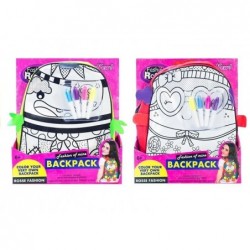 Paintable DIY Backpack for drawing - with markers