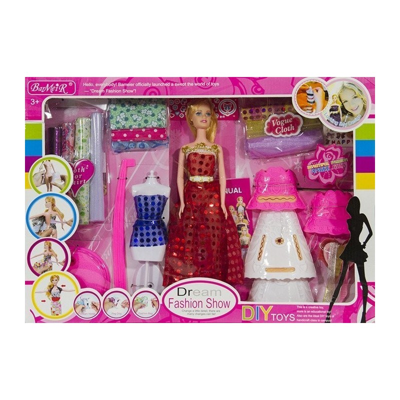 Dream Fashion Show Doll With Accessories DIY Creative Colour It Accessories