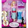 DIY Fashion Doll Accessories Stickers Create A Dress Set Cloths