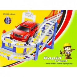 Battery Operated Racing Rapid Transit Track Lights Sounds 2 Levels