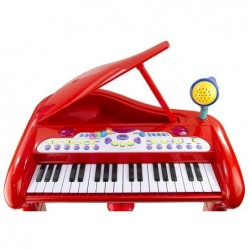 Kids Childrens Music Instrument Piano 2 Colours Stool Microphone