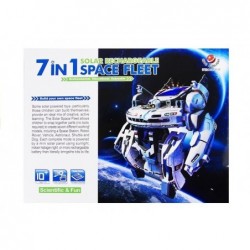 7 in 1 Educational Solar Rechargeable Space Fleet Ship DIY Robot Kit Toys