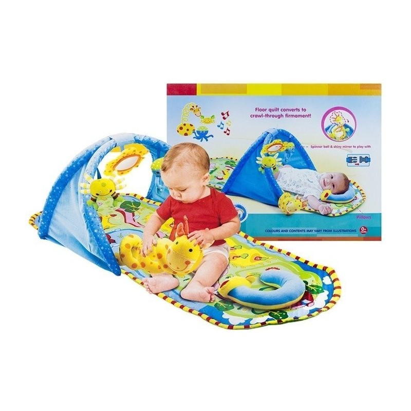 Baby Newborn Educational Rug Carpet Mirror Quilt Mat 124 cm Play Gym