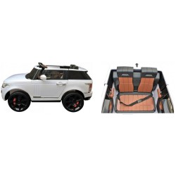 SPORT SUV White - Electric Ride On Car 2x45W + FREE LICENSE PLATES