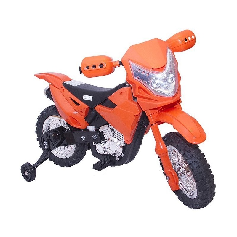 Kids Electric Ride On Bike Motorbike Orange 35W 6V Lights Realistic Sounds