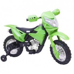 Kids Electric Ride On Bike Motorbike Green 35W 6V Lights Realistic Sounds