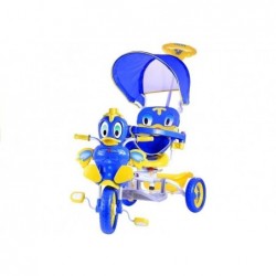 Toddler Tricycle, Trike - with sounds, parent handle, blue duck