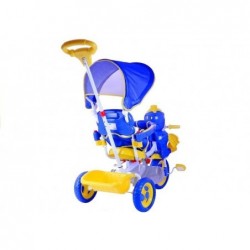 Toddler Tricycle, Trike - with sounds, parent handle, blue duck