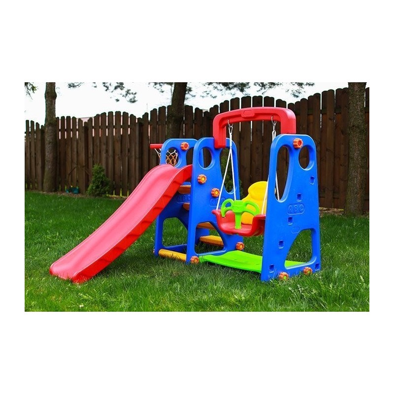 Playground For Indoor And Outdoor Swing Slide Basketball Hoop Climbing Frame