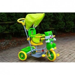 Baby Toddler Child Tricycle Trike Scooter With Sounds Parent Handle Awning Green