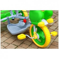 Baby Toddler Child Tricycle Trike Scooter With Sounds Parent Handle Awning Green