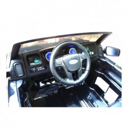 Ford Ranger Black Painting - Electric Ride On Car 2,4G RC EVA Wheel Leather Seat