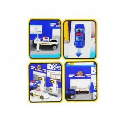 Police Station Play Set - Roads, 3 Vehicles, 1 Helicopter