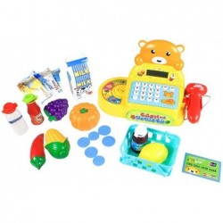 Teddy Bear Cash Register - Barcode Reader, LCD Display, Basket