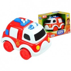 Fire Truck Vehicle - Battery Powered Toy with Sounds & Lights