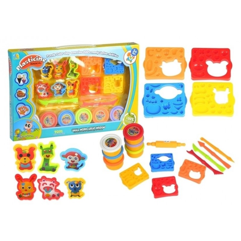 Magical Plasticine, Animals Dough Play Set - with forms