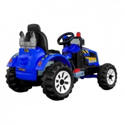 Backhoe Loader Blue - Electric Ride On Construction Vehicle