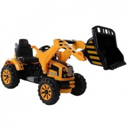 Backhoe Loader Orange - Electric Ride On Construction Vehicle