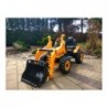 Backhoe Loader Orange - Electric Ride On Construction Vehicle