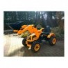 Backhoe Loader Orange - Electric Ride On Construction Vehicle