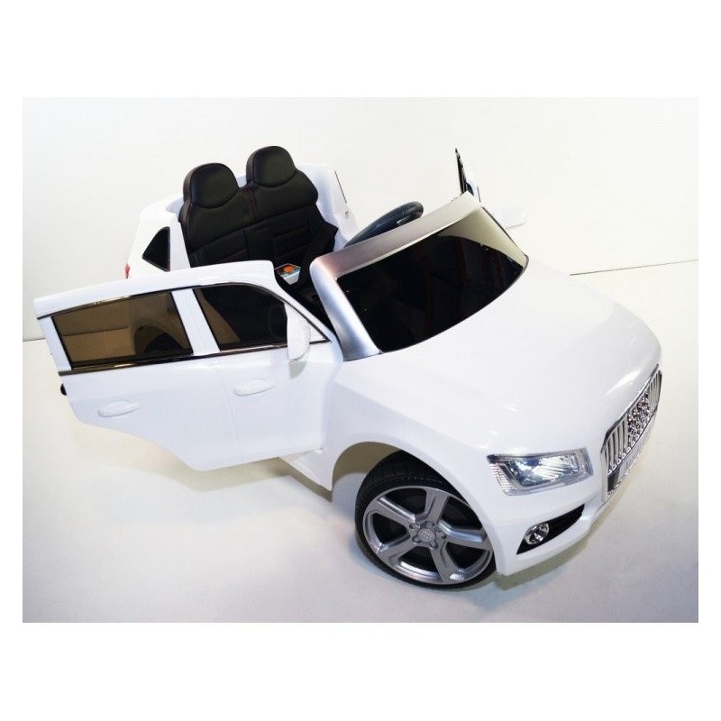 Audi Q5 White - Electric Ride On Car - Rubber Wheels Leather Seats 2,4G Remote