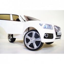 Audi Q5 White - Electric Ride On Car - Rubber Wheels Leather Seats 2,4G Remote