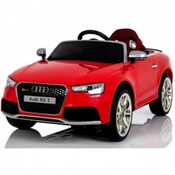 Audi RS5 Red - Electric Ride On Car - Rubber Wheels Leather Seats 2,4G Remote