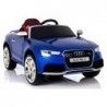 Audi RS5 Blue Painting Electric Ride On Car - Rubber Wheels Leather Seats 2x45W