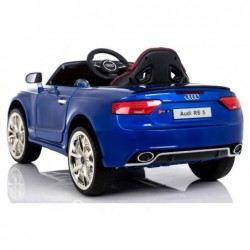 Audi RS5 Blue Painting Electric Ride On Car - Rubber Wheels Leather Seats 2x45W