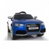 Audi RS5 Blue Painting Electric Ride On Car - Rubber Wheels Leather Seats 2x45W