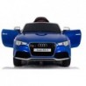 Audi RS5 Blue Painting Electric Ride On Car - Rubber Wheels Leather Seats 2x45W