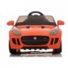 Jaguar F-Type Orange - Electric Ride On Car - Rubber Wheels Leather Seat Radio