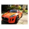 Jaguar F-Type Orange - Electric Ride On Car - Rubber Wheels Leather Seat Radio