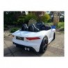 Jaguar F-Type White - Electric Ride On Car - Rubber Wheels Leather Seat Radio