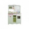 Wooden Kitchen "Ann" White&Pink with an Oven and Microwave