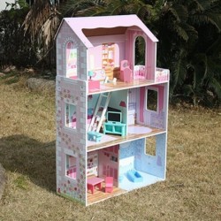 Wooden Dolls House "Marina" Multi-Storey with 5 Rooms