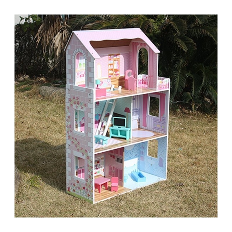 Wooden Dolls House "Marina" Multi-Storey with 5 Rooms