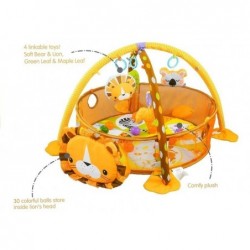 Lion shaped mat + 4 hanging toys + 30 colourful balls