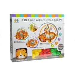 Lion shaped mat + 4 hanging toys + 30 colourful balls