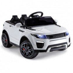 Ride On Car HL1618 White Lights EVA-Wheels FM SD USB Leather Seats 2.4G