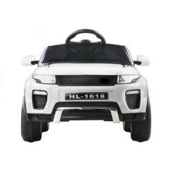 Ride On Car HL1618 White Lights EVA-Wheels FM SD USB Leather Seats 2.4G