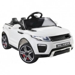 Ride On Car HL1618 White Lights EVA-Wheels FM SD USB Leather Seats 2.4G