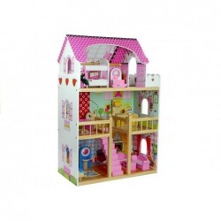 Wooden Dolls House 90 cm + Furnitures