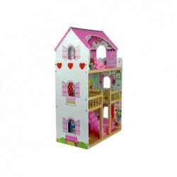 Wooden Dolls House 90 cm + Furnitures